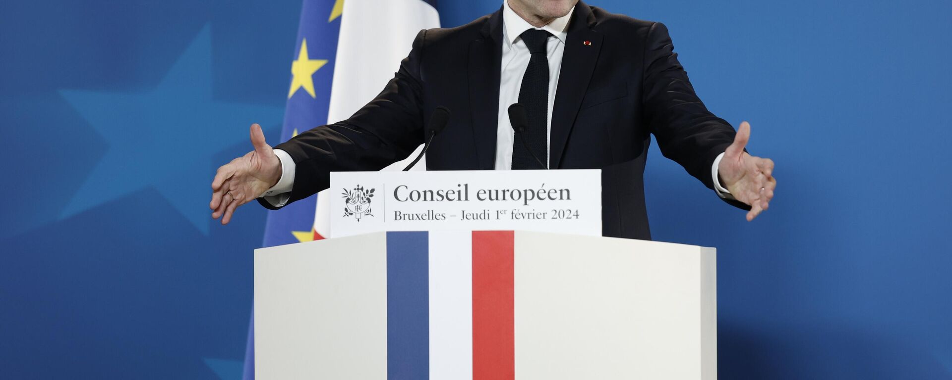 Emmanuel Macron, el presidente de Francia - Sputnik Mundo, 1920, 22.03.2024