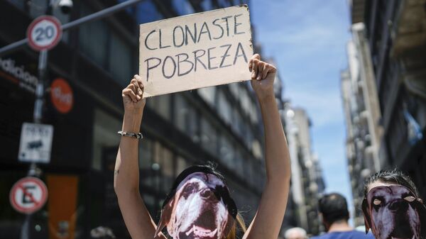 Una protesta en contra del Gobierno de Javier Milei (archivo) - Sputnik Mundo