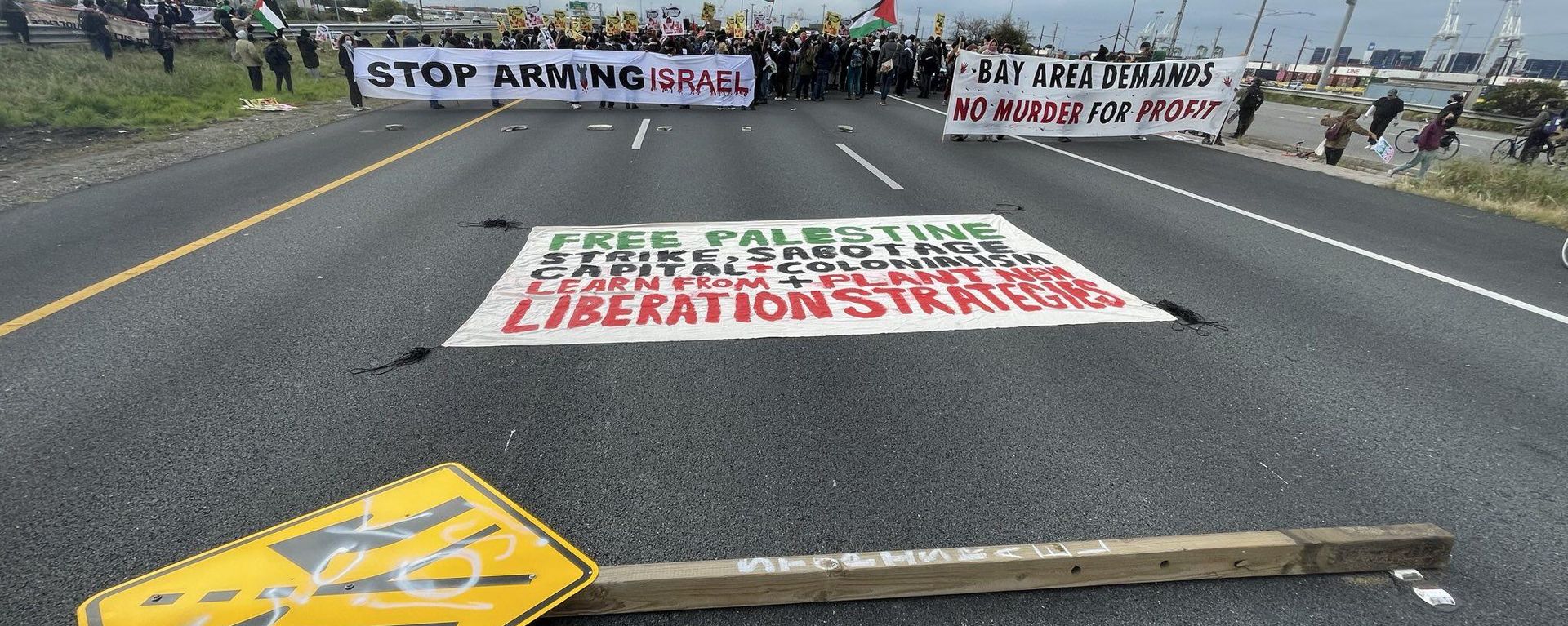 Bloqueos de vías en Estados Unidos a favor de Palestina - Sputnik Mundo, 1920, 17.04.2024