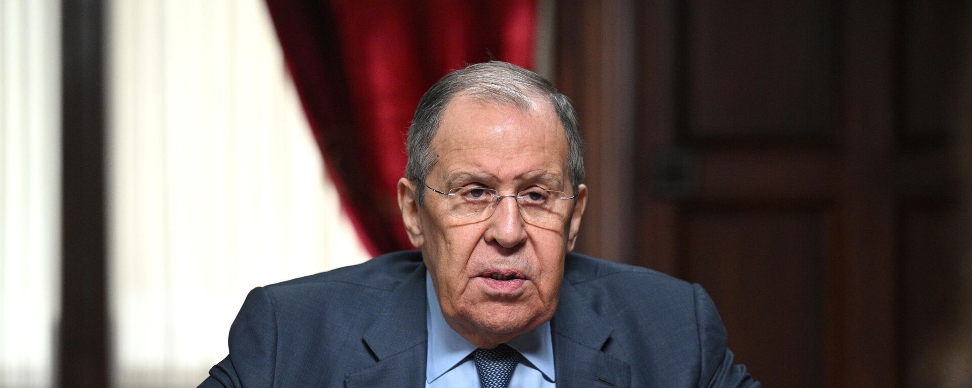 Serguéi Lavrov, el ministro de Asuntos Exteriores ruso,  durante una entrevista con Sputnik, 'Komsomolskaya Pravda' y 'Govorit Moskva', el 19 de abril de 2024  - Sputnik Mundo, 1920, 19.04.2024