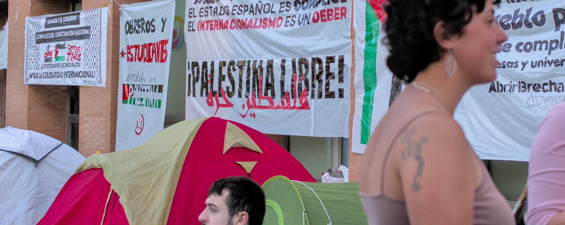 Campamento en apoyo a Palestina en el campus de la UCM - Sputnik Mundo, 1920, 10.05.2024