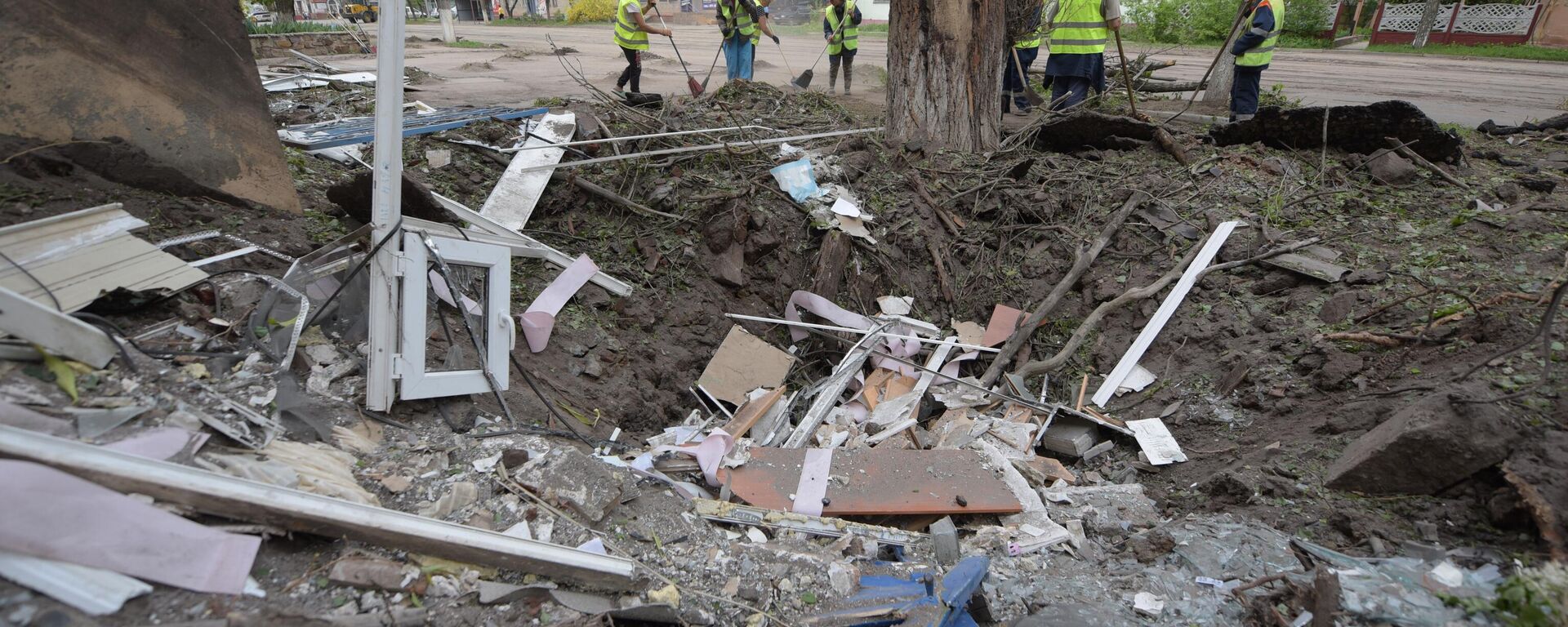 Las consecuencias de un bombardeo ucraniano contra la localidad de Górlovka, Donetsk - Sputnik Mundo, 1920, 29.06.2024