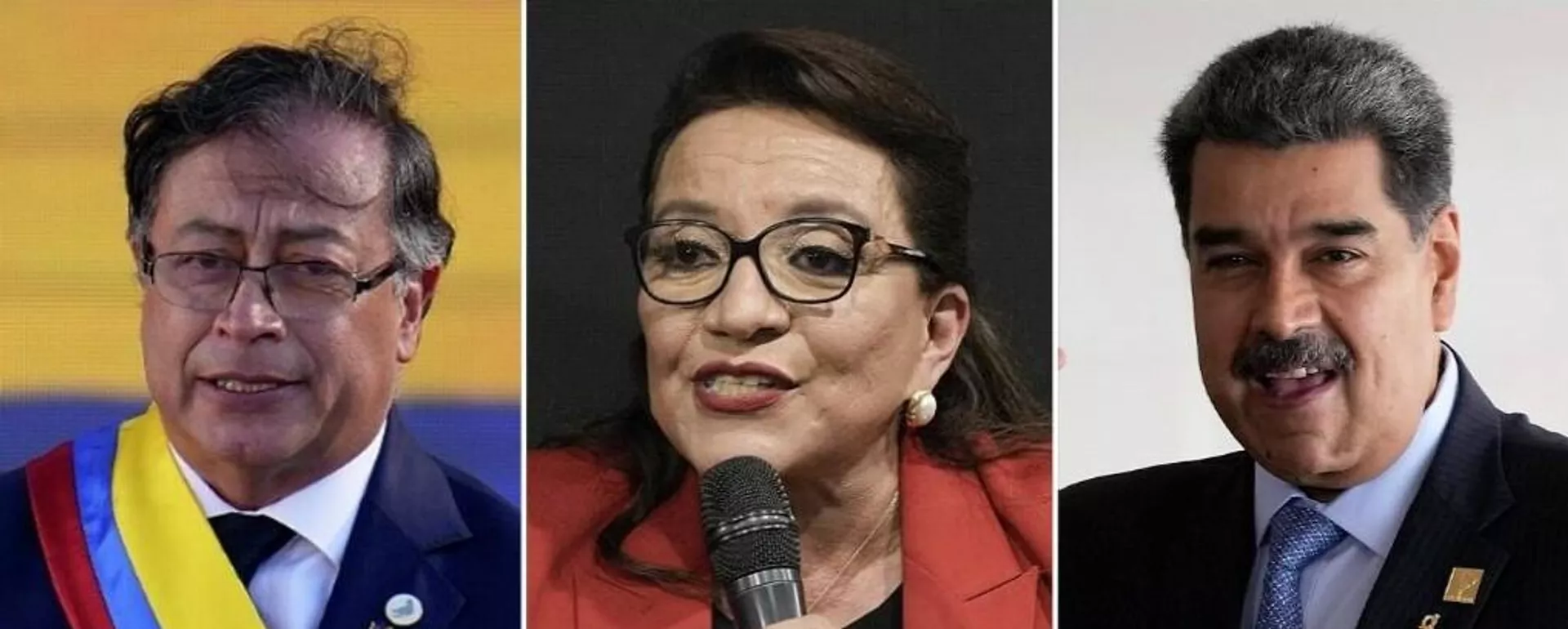 Presidente de Colombia, Gustavo Petro, la presidenta de Honduras, Xiomara Castro, el presidente de Venezuela, Nicolás Maduro - Sputnik Mundo, 1920, 28.01.2025