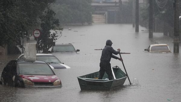 Inundaciones en Brasil (archivo) - Sputnik Mundo