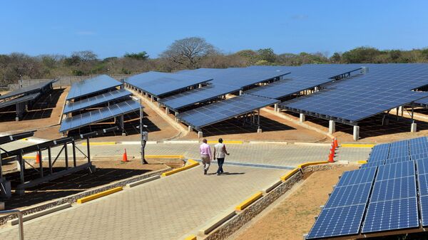 Una planta fotovoltaica en Nicaragua (imagen referencial) - Sputnik Mundo