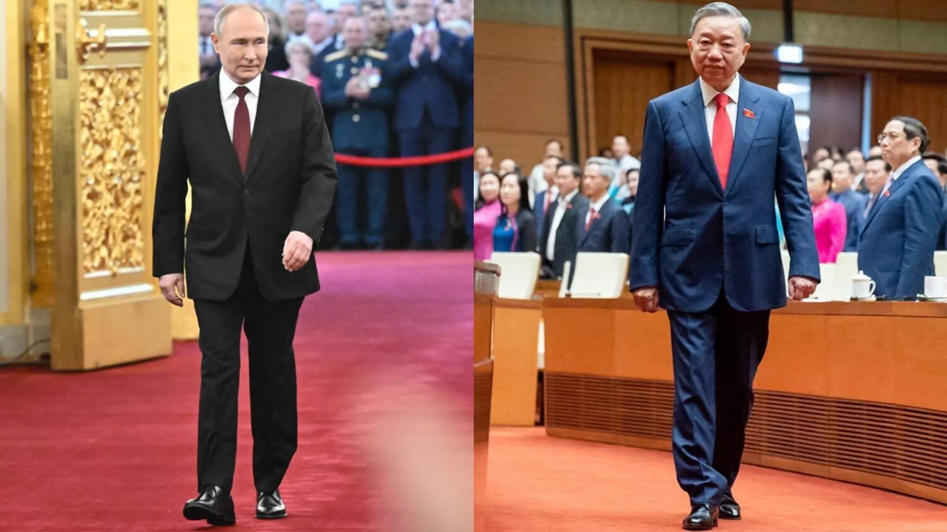 El presidente de Rusia, Vladímir Putin, y el presidente de Vietnam, Tho Lam