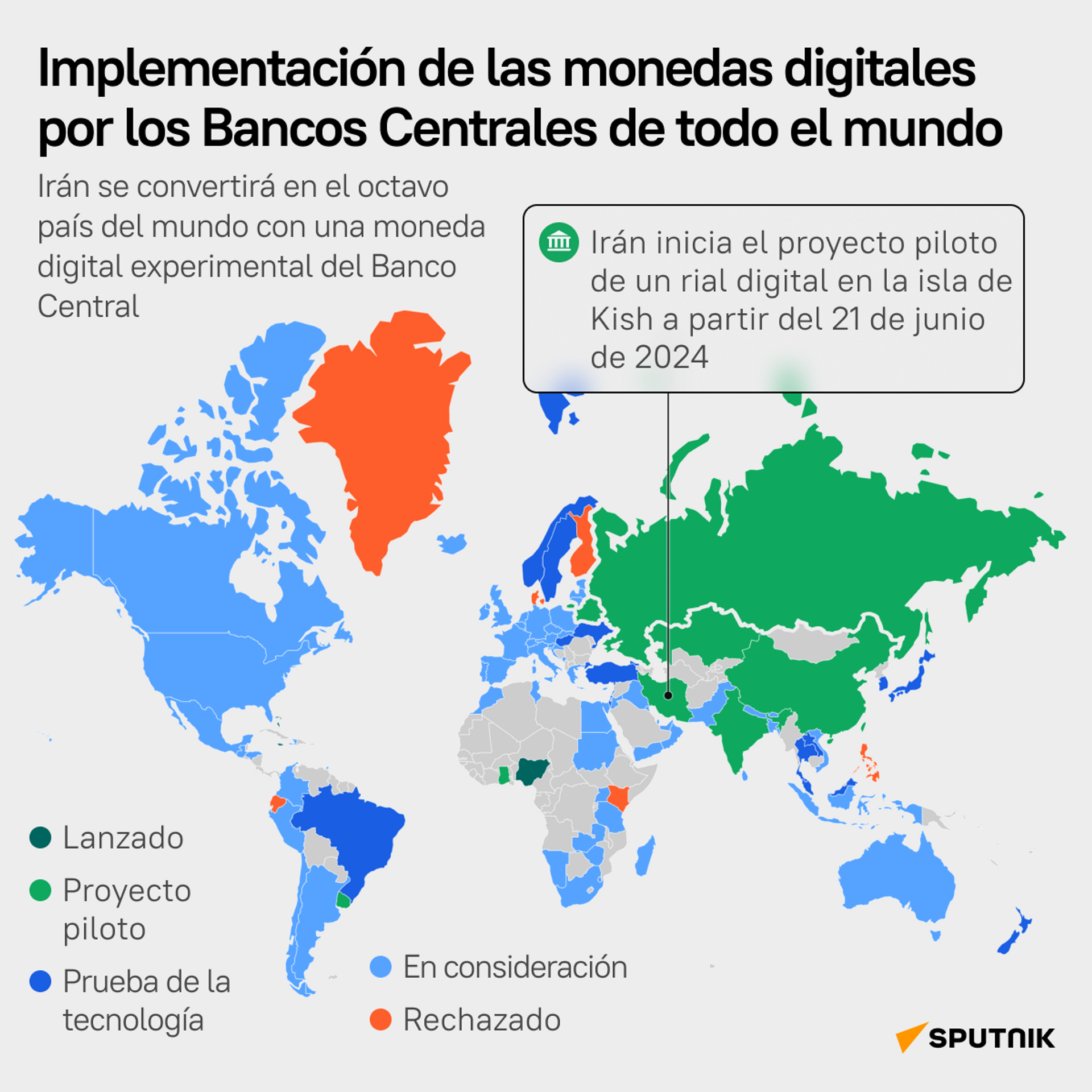 Implementación de las monedas digitales por los Bancos Centrales de todo el mundo - Sputnik Mundo, 1920, 23.06.2024