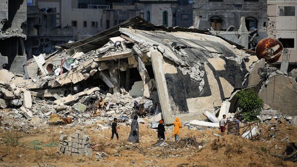 Edificios destruidos en Gaza - Sputnik Mundo