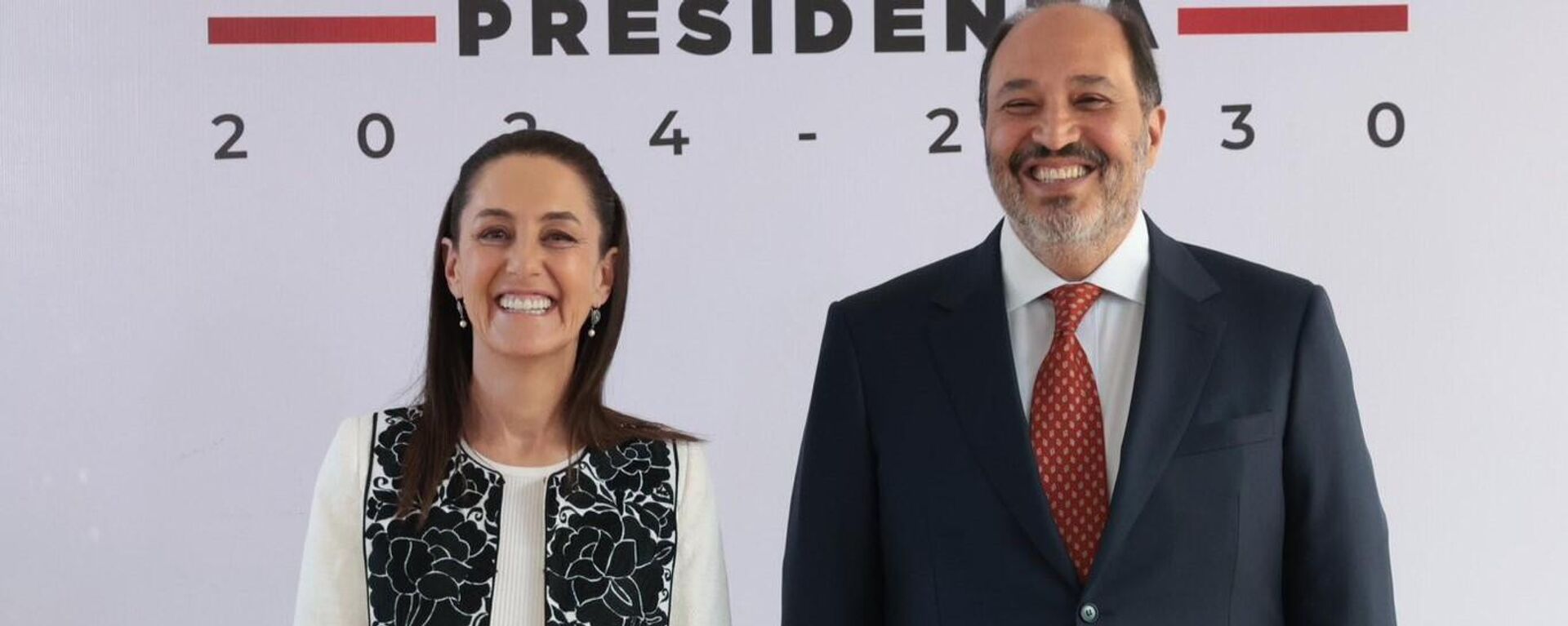 La virtual presidenta electa de México, Claudia Sheinbaum, y el próximo jefe de Oficina de la Presidencia, Lázaro Cárdenas Batel. - Sputnik Mundo, 1920, 13.07.2024