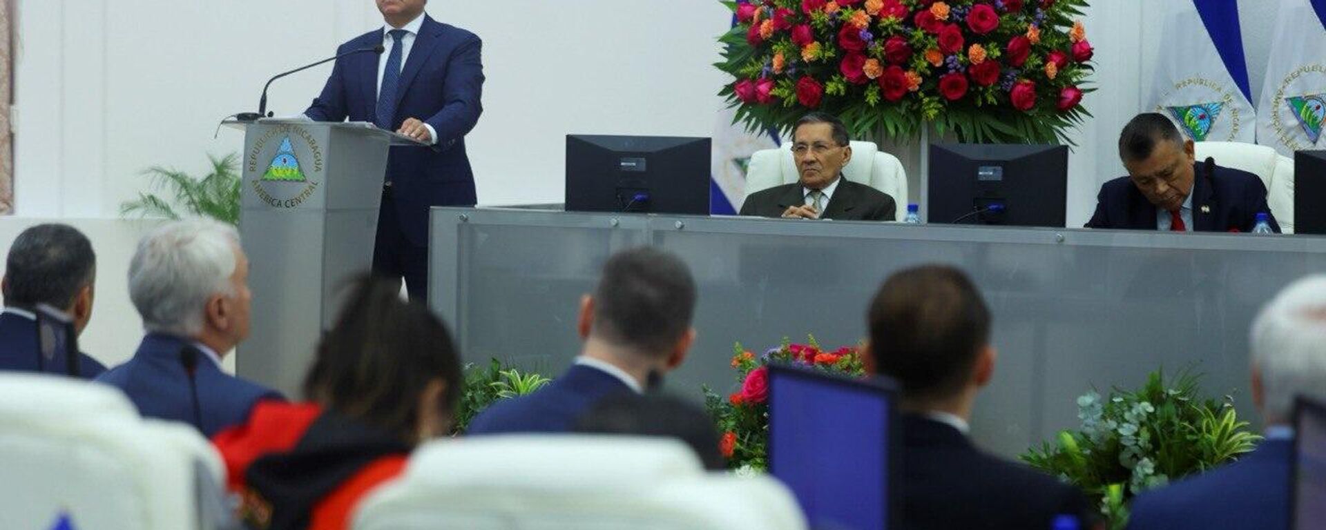 El presidente de la Duma de Rusia (Cámara baja del Parlamento), Viacheslav Volodin, en Nicaragua - Sputnik Mundo, 1920, 18.07.2024