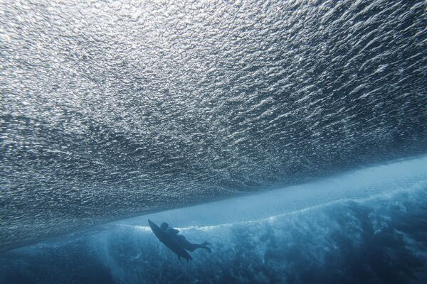 Un surfista se entrena en Teahupo&#x27;o.  - Sputnik Mundo