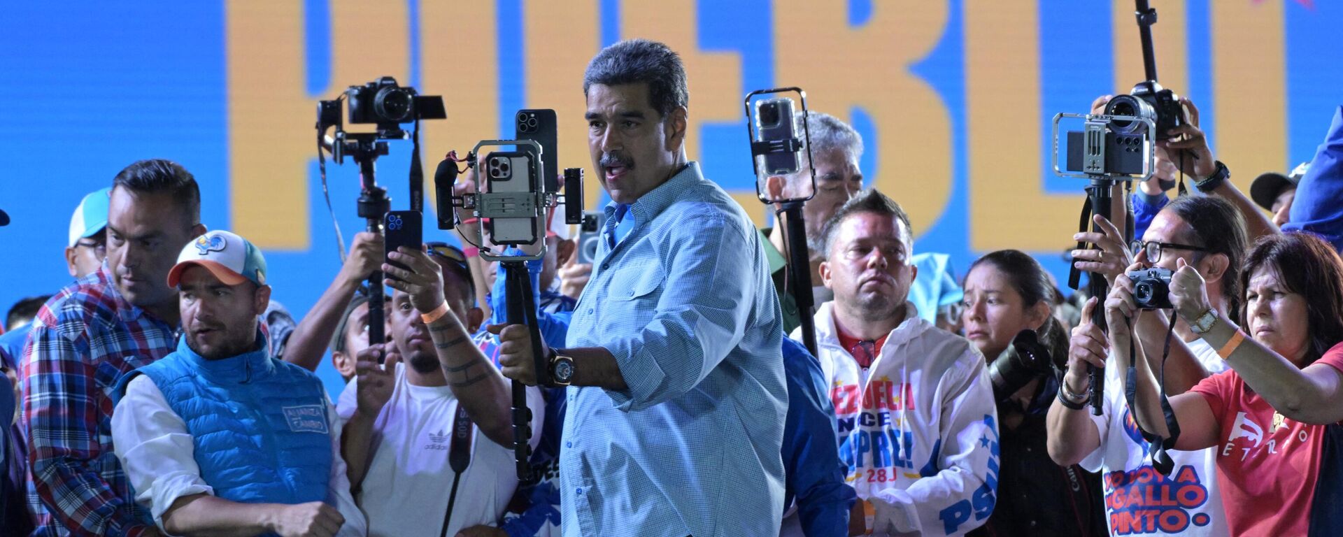 El presidente venezolano Nicolás Maduro durante su cierre de campaña el 25 de julio de 2024 - Sputnik Mundo, 1920, 26.07.2024