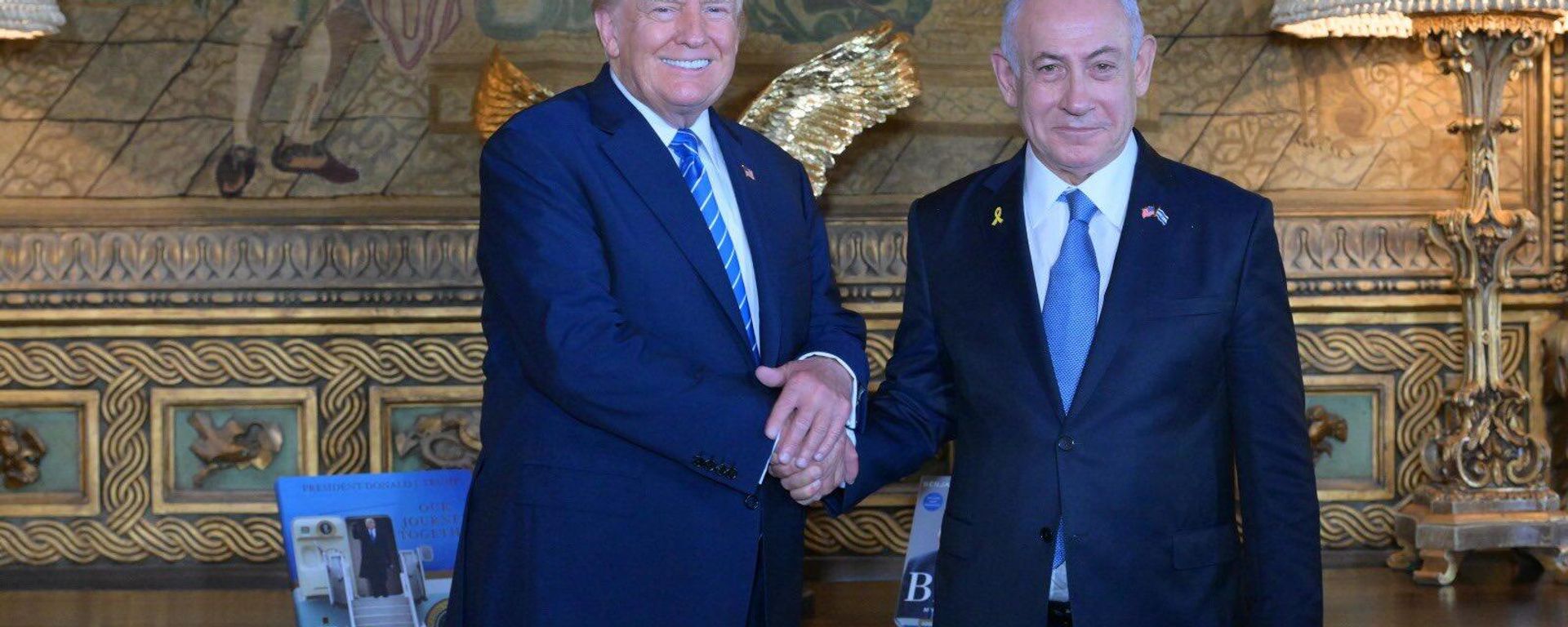 Donald Trump y Benjamin Netanyahu durante su reunión en EEUU - Sputnik Mundo, 1920, 20.07.2026