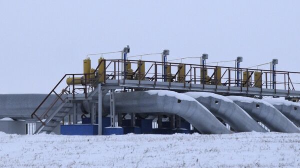 La estación de bombeo de gas en Sudzhanski, Rusia, vista el domingo 11 de enero de 2009.  - Sputnik Mundo