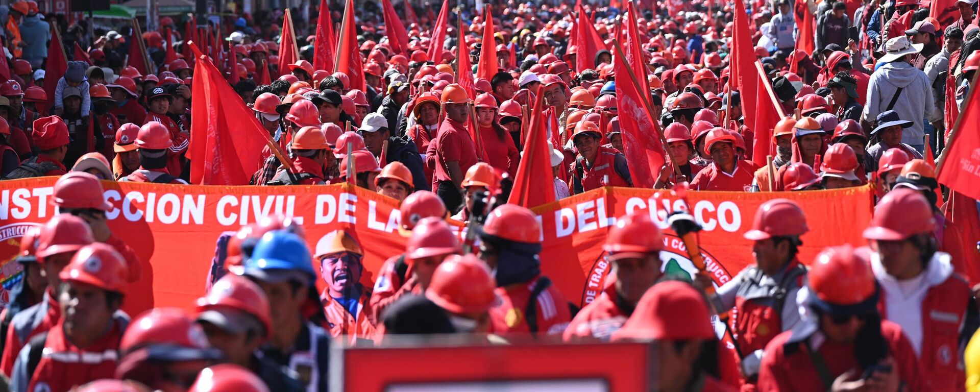 Movilización de trabajadores de la construcción en Perú - Sputnik Mundo, 1920, 23.08.2024