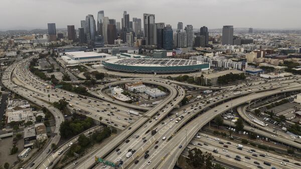 Vista aérea del centro de Los Ángeles (archivo) - Sputnik Mundo