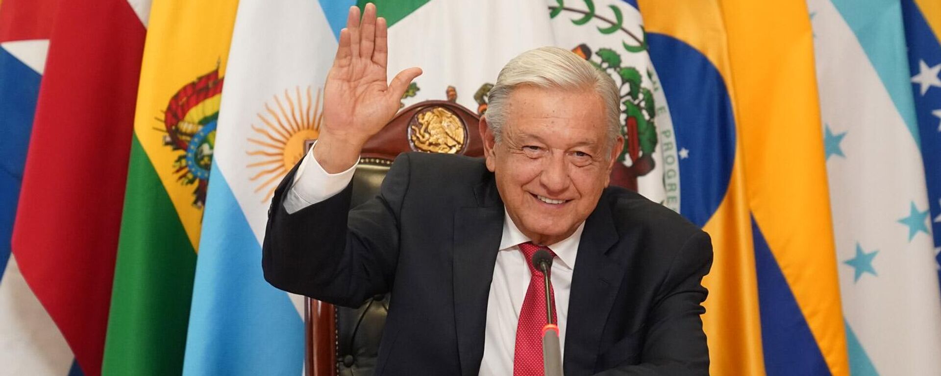 El presidente de México, Andrés Manuel López Obrador, en la primera reunión de la Alianza de Países de América Latina y el Caribe Contra la Inflación. - Sputnik Mundo, 1920, 07.09.2024