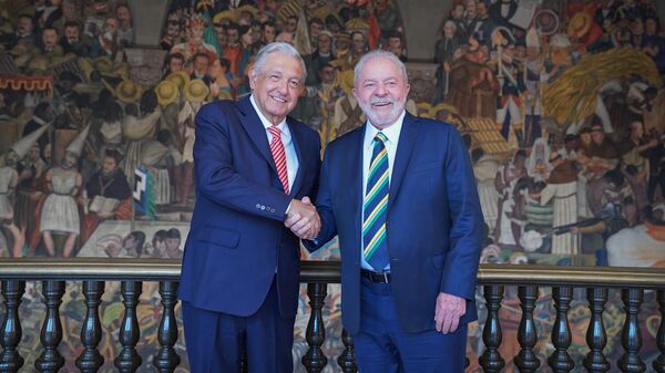 Los presidentes de México, Andrés Manuel López Obrador, y de Brasil, Luiz Inacio Lula da Silva. - Sputnik Mundo