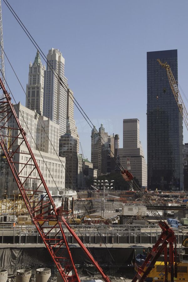 Construcción de un complejo de edificios en Nueva York en la zona de las destruidas torres gemelas. - Sputnik Mundo