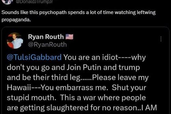 Captura de pantalla de las cuentas de Ryan Wesley Routh, sospechoso de un intento de asesinato del expresidente estadounidense Donald Trump. - Sputnik Mundo