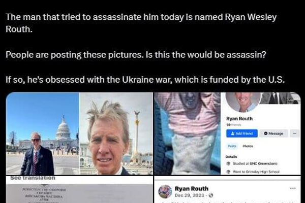 Captura de pantalla de las cuentas de Ryan Wesley Routh, sospechoso de un intento de asesinato del expresidente estadounidense Donald Trump. - Sputnik Mundo