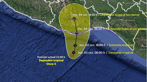 Paso de la depresión tropical Once-E  - Sputnik Mundo