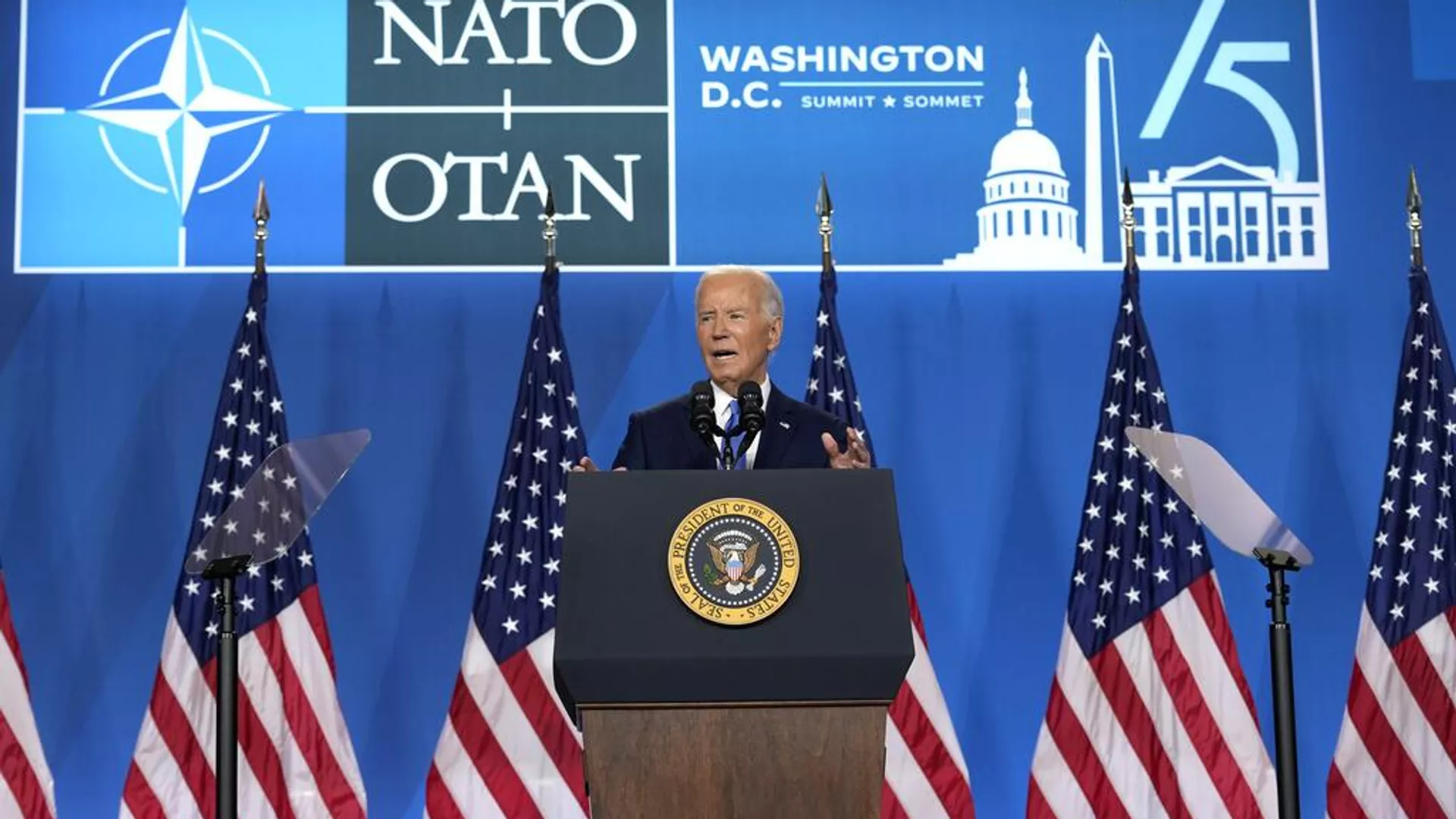 El presidente de EEUU, Joe Biden, en la cumbre de la OTAN en julio de 2024 - Sputnik Mundo, 1920, 05.10.2024