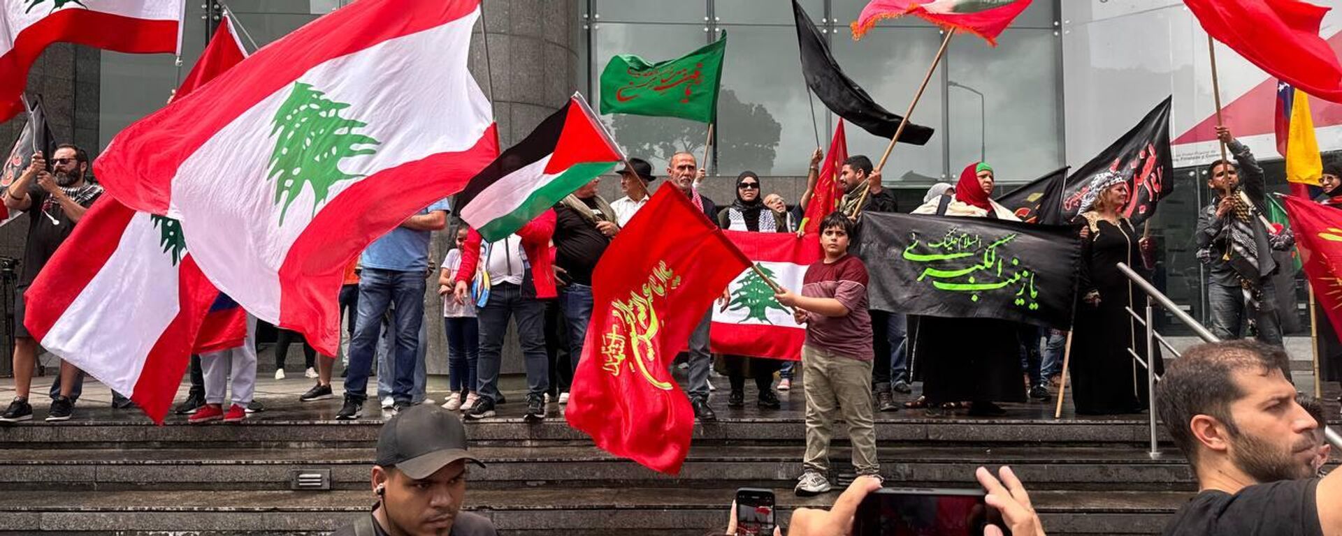 Marcha en solidaridad con el pueblo palestino y libanés en Caracas.  - Sputnik Mundo, 1920, 06.10.2024