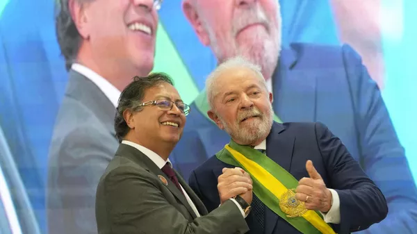 Los presidentes de Colombia y Brasil, Gustavo Petro y Luiz Inacio Lula da Silva (archivo) - Sputnik Mundo