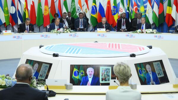 Segundo día de la XVI Cumbre de los BRICS en la ciudad rusa de Kazán, el 23 de octubre de 2024 - Sputnik Mundo