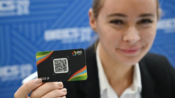 Una tarjeta promo de BRICS Pay - Sputnik Mundo