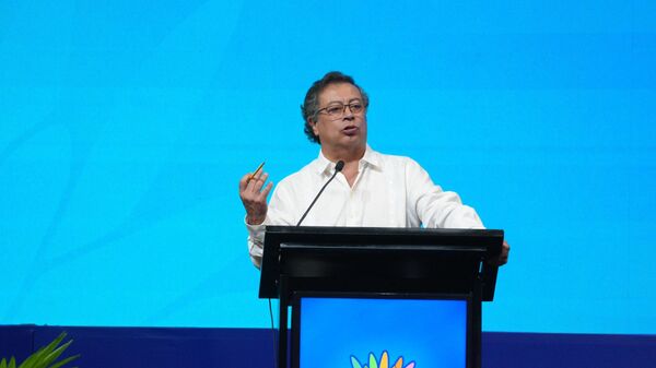 El presidente colombiano Gustavo Petro durante su participación en la 16ª Conferencia de las Partes (COP16) del Convenio de las Naciones Unidas sobre la Diversidad Biológica - Sputnik Mundo