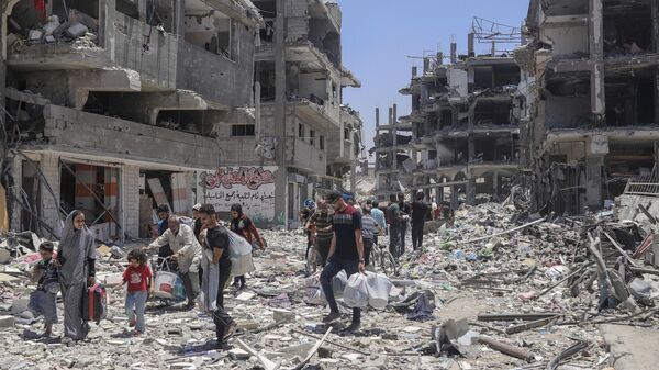 Estragos ocasionados en la Franja de Gaza - Sputnik Mundo