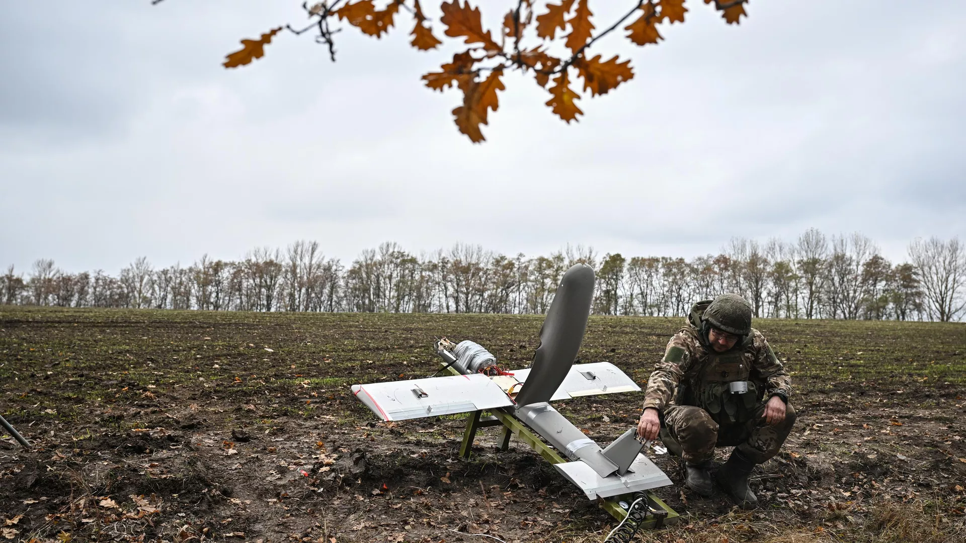 Operador de drones ruso en la zona de la operación militar especial en Ucrania