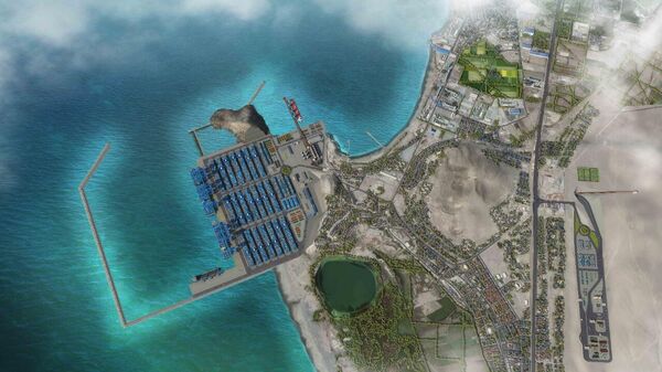 Imagen del megapuerto de Chancay en su etapa final - Sputnik Mundo