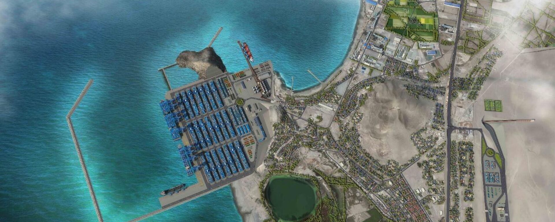 Imagen del megapuerto de Chancay en su etapa final - Sputnik Mundo, 1920, 14.11.2024