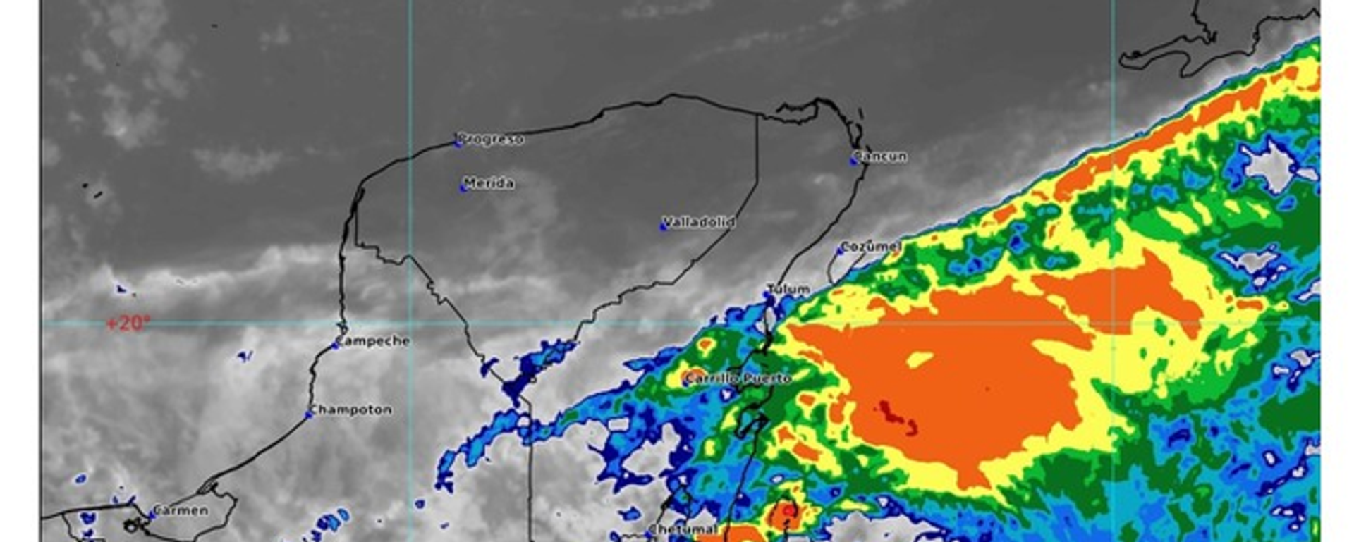 Autoridades México alertaron sobre lluvias intensas en Campeche, Chiapas y Quintana Roo, y muy fuertes en Tabasco y Yucatán. - Sputnik Mundo, 1920, 16.11.2024