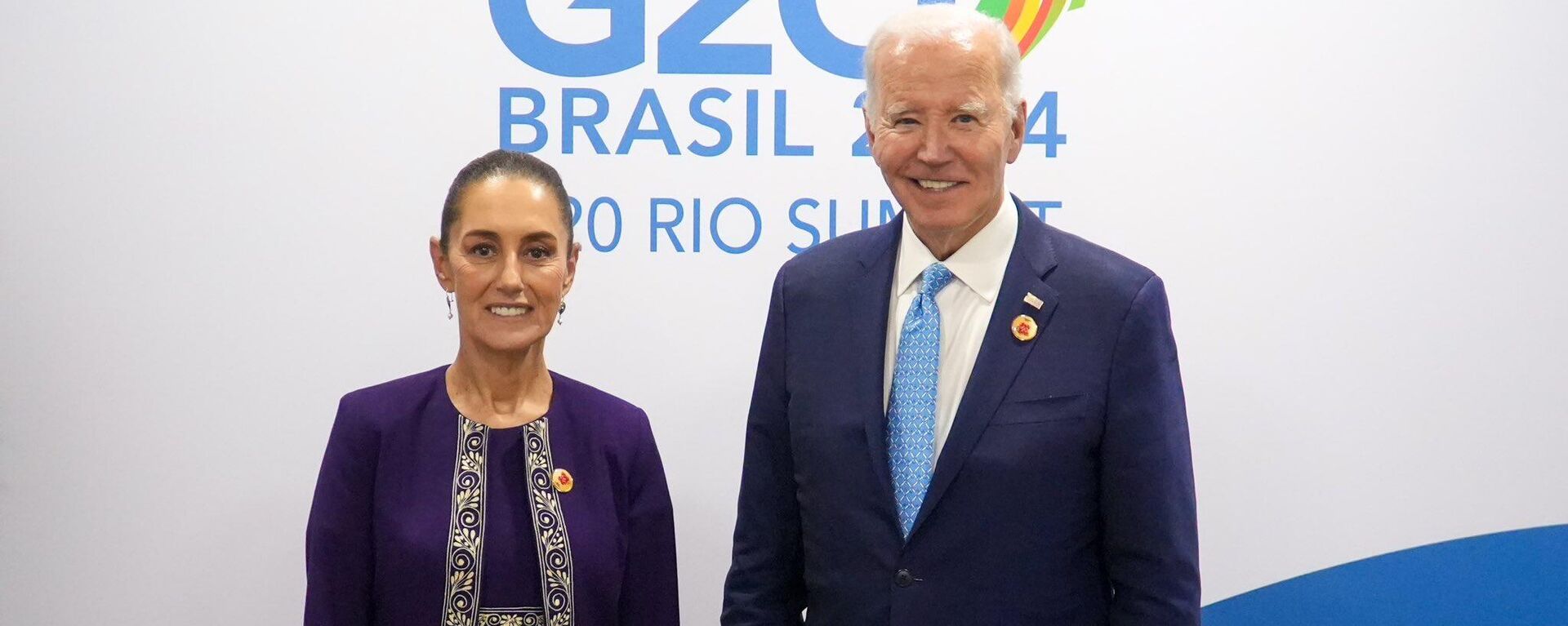 La presidenta de México, Claudia Sheinbaum, y su homólogo estadounidense, Joe Biden. - Sputnik Mundo, 1920, 07.12.2024