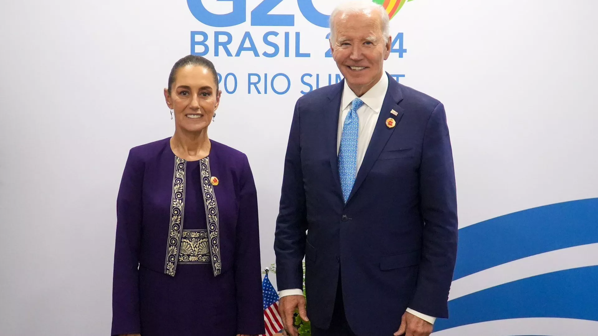 La presidenta de México, Claudia Sheinbaum, y su homólogo estadounidense, Joe Biden. - Sputnik Mundo, 1920, 19.11.2024