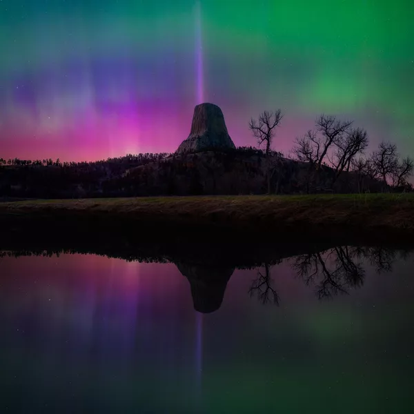 Luces del Diablo - Forest Barkdoll (EEUU).La tormenta solar alcanzó niveles históricos, con auroras visibles en todo el mundo. incluso en la región del fotógrafo.  - Sputnik Mundo