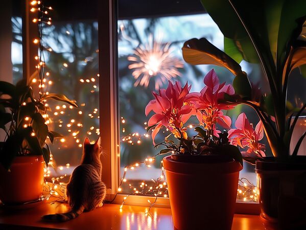 En Brasil la planta schlumbergera, también conocida como decabrista, se utiliza en Año Nuevo por sus características y tradiciones culturales. La schlumbergera florece profusamente en diciembre, justo antes de Nochevieja, y por eso se llama decabrista. Este cactus es originario de las selvas tropicales de Brasil y simboliza los tesoros naturales del país. Sus flores grandes y brillantes crean un ambiente festivo, decoran los hogares y alegran las fiestas. - Sputnik Mundo