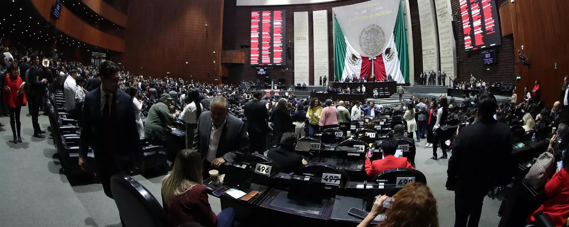 El recinto de la Cámara de Diputados (Cámara Baja) de México. - Sputnik Mundo, 1920, 13.03.2026