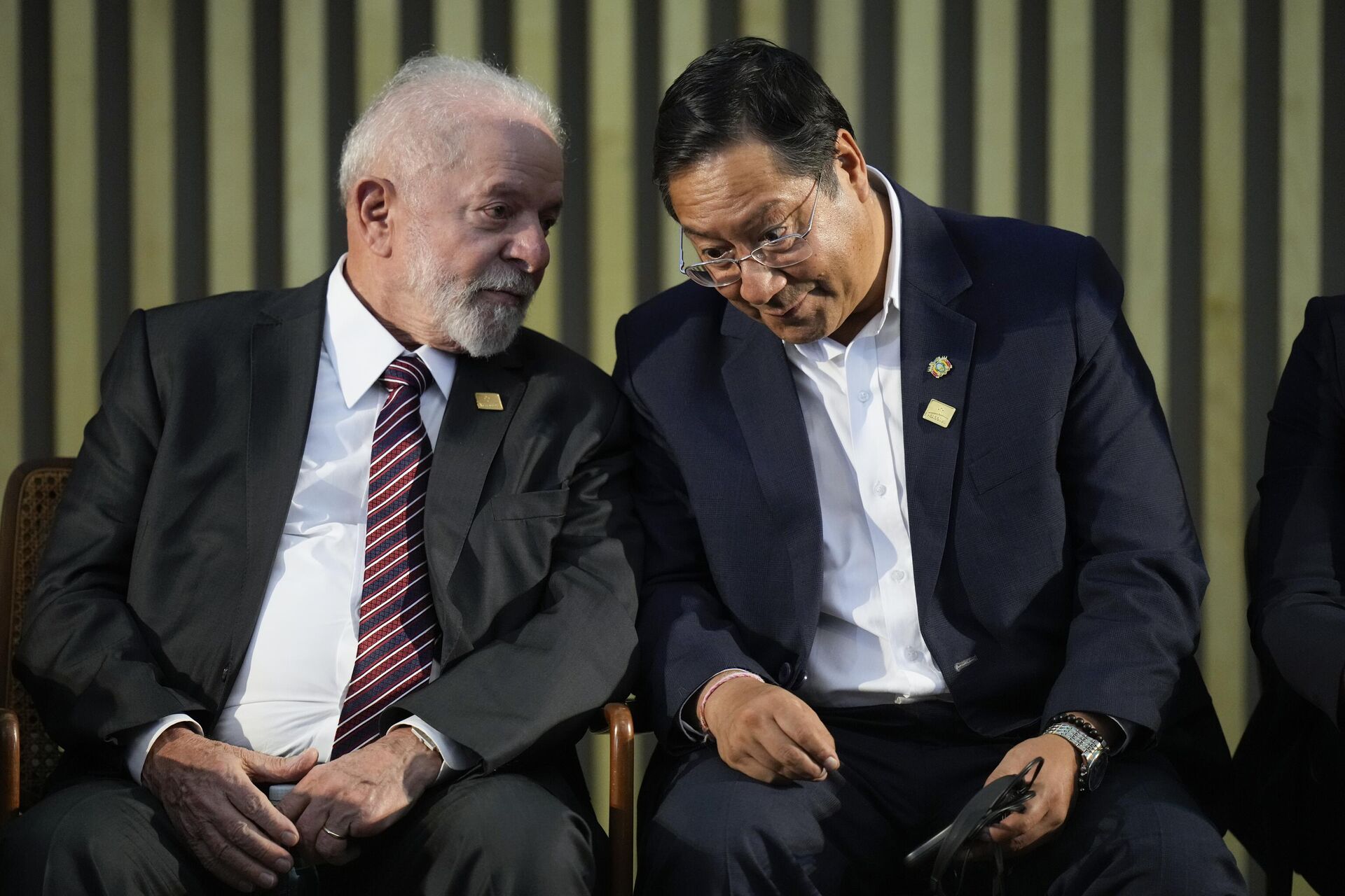 El presidente brasileño, Luiz Inácio Lula da Silva, con el presidente boliviano Luis Arce durante la 63ª Cumbre del Mercosur en Río de Janeiro, Brasil (archivo) - Sputnik Mundo, 1920, 13.12.2024