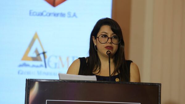 Andrea Arrobo, exministra de Energía y Minas de Ecuador Andrea Arrobo, exministra de Energía y Minas de Ecuador - Sputnik Mundo