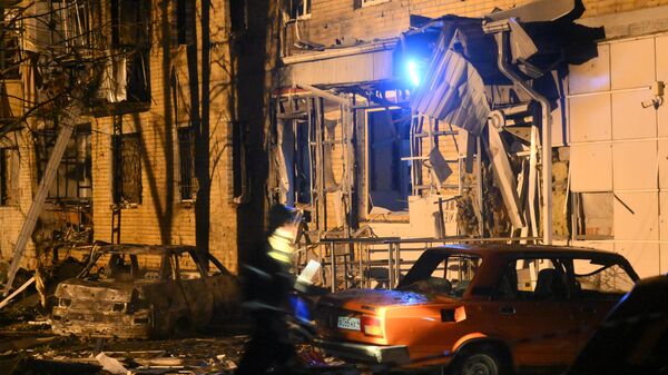 Las consecuencias de un bombardeo ucraniano en la región rusa de Kursk  - Sputnik Mundo