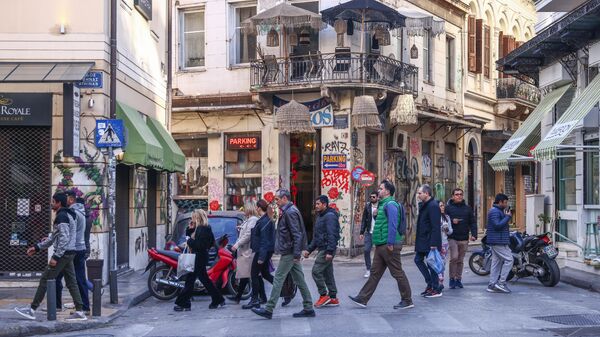 Calle Athinas en el centro de Atenas, Grecia, el 13 de marzo de 2024  - Sputnik Mundo