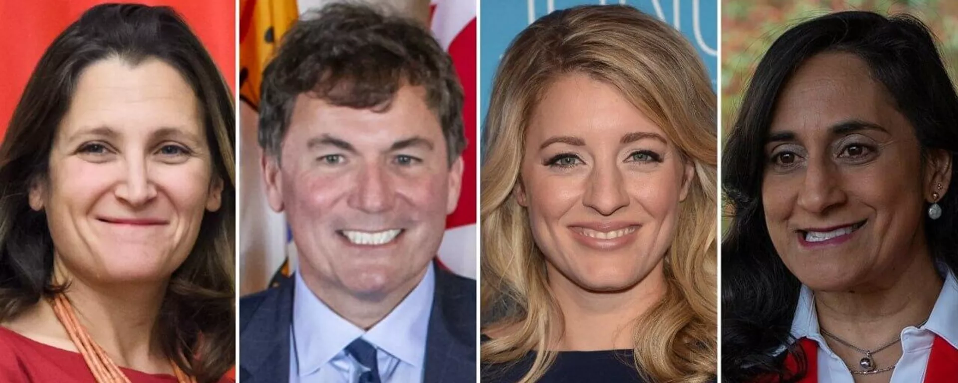 Chrystia Freeland, ex viceprimera ministra de Canadá, Dominic LeBlanc, ministro de Finanzas de Canadá, Mélanie Joly, ministra de Exteriores de Canadá, Anita Anand, ministra de Transportes y Comercio Interior de Canadá - Sputnik Mundo, 1920, 08.01.2025