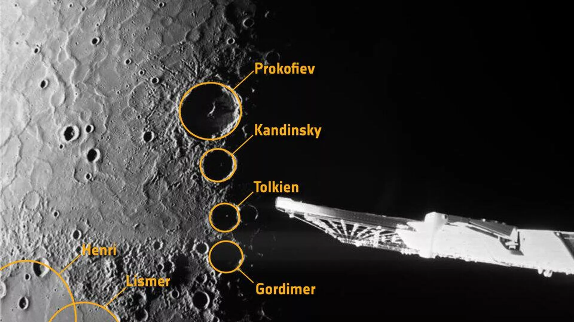 Foto de la superficie de Mercurio sacada por la sonda BepiColombo