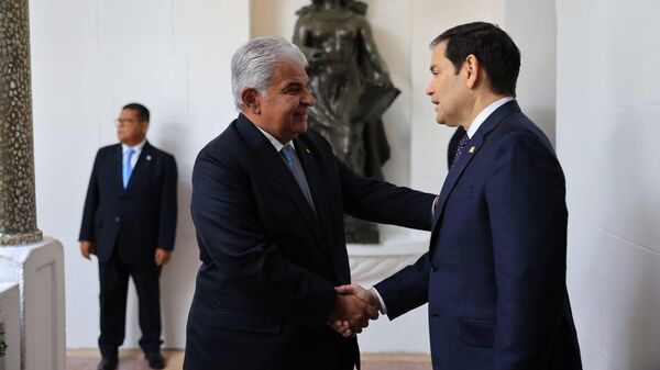 El presidente de Panamá, José Raúl Mulino, se reúne con el secretario de Estado de EEUU, Marco Rubio, en Ciudad de Panamá, el 2 de febrero de 2025 - Sputnik Mundo