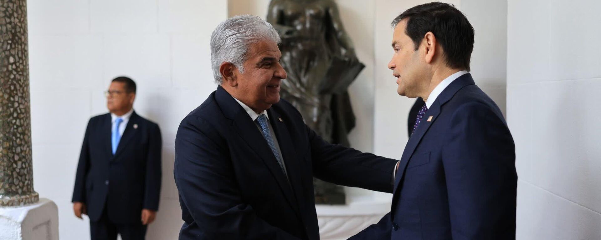 El presidente de Panamá, José Raúl Mulino, se reúne con el secretario de Estado de EEUU, Marco Rubio, en Ciudad de Panamá, el 2 de febrero de 2025 - Sputnik Mundo, 1920, 02.02.2025